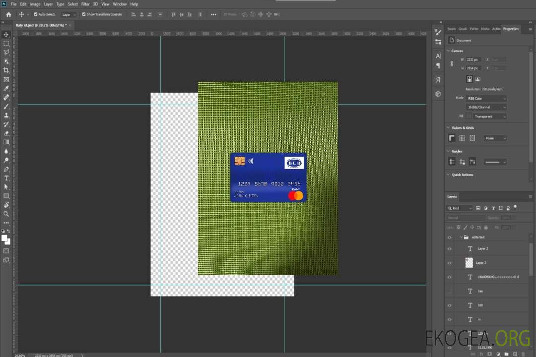 Banque de crédit du Burundi de Bujumbura, carte de débit principale, photolook , avant template Banque de crédit du Burundi de Bujumbura, carte de débit principale, photolook , avant template